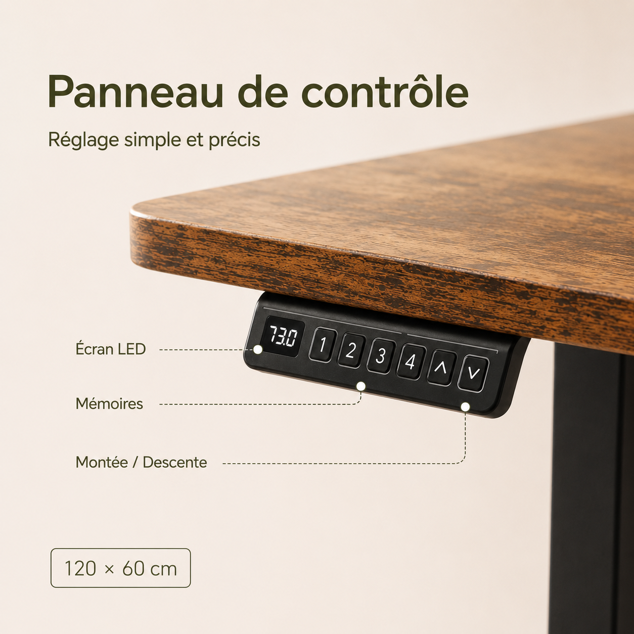Bureau Assis Debout LevoraDesk - Bois