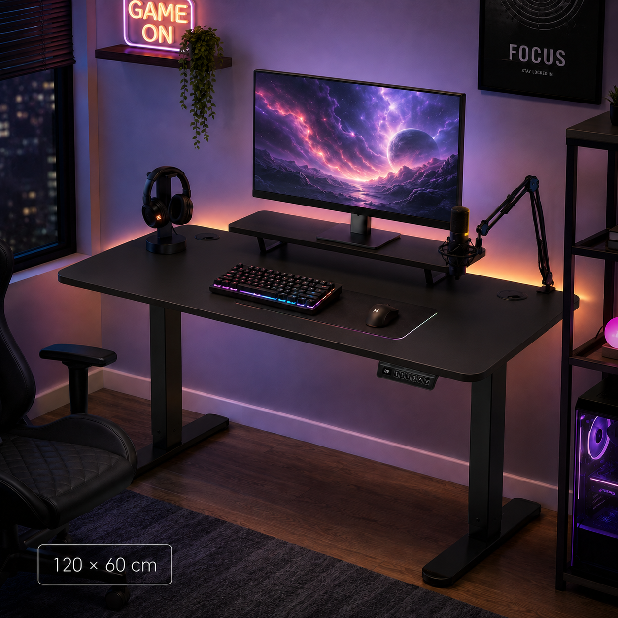Bureau Assis Debout LevoraDesk - Noir